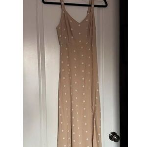 Polka Dot Tan Dress